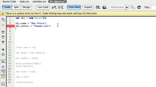 JavaScript 103 (2/10) Object Properties смотреть онлайн