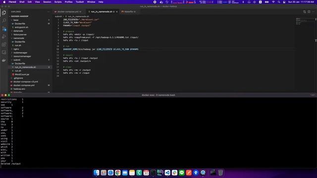 hadoop docker-compose wordcount смотреть онлайн