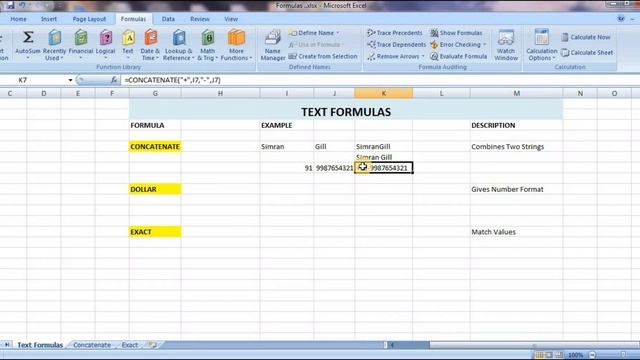 Advance Excel I Part - 3 I Text Formulas ( Concatenate, Dollar & Exact) I Hindi I Harmeet Aulakh смотреть онлайн
