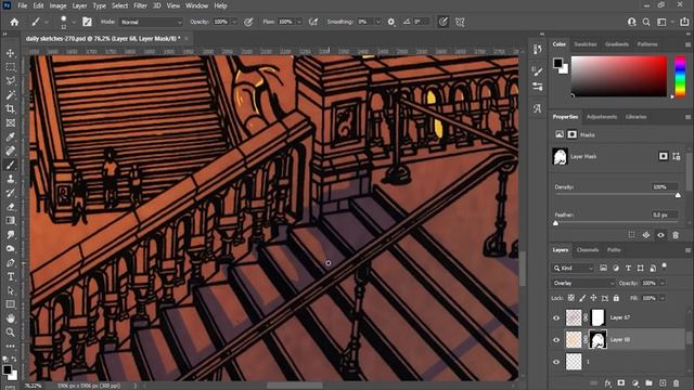 How To Color Your Sketches Digitally | Photoshop Tutorial | Architectural sketches смотреть онлайн