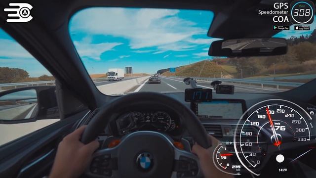 BMW X3M Competition meets Audi R8 V10 on German Autobahn✔ смотреть онлайн