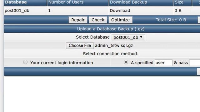 Direct Admin Import large sql.gz file смотреть онлайн