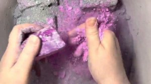 Pink & Gray Dyed Dusty Soft Chalk Crush | Oddly Satisfying | ASMR | Sleep Aid