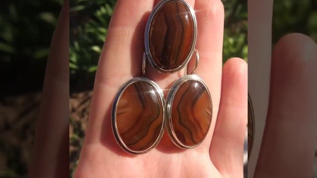 Сердолик натуральный в серебре комплект (7) смотреть онлайн