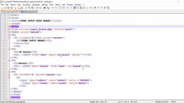 Cara Input Data dalam Database Menggunakan PHP dan HTML смотреть онлайн