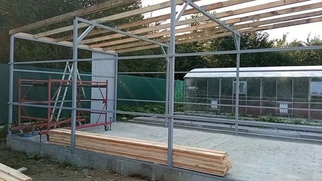 Гараж из профнастила своими руками. смотреть онлайн