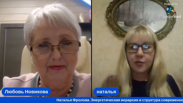 Наталья Фролова Энергетическая иерархия и структура современного общества, смотреть онлайн