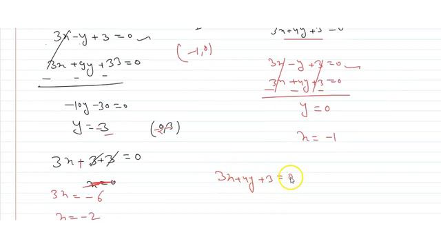 Find the circumcentre of the triangle whose sides are `3 x-y+3 =0,3x +4y 3=0 and x+3y+11=0`. смотреть онлайн