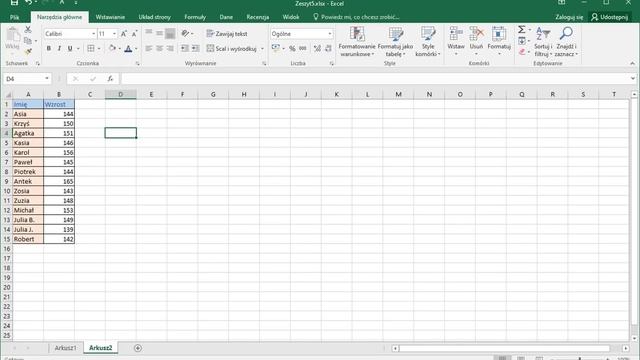 A Ty Rośniesz - Tworzenie Tabeli I Wykresu W Excel