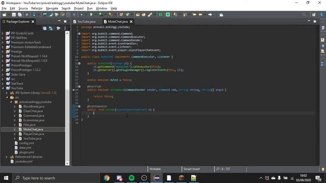 Bukkit Coding 07 | Mute Chat Command смотреть онлайн