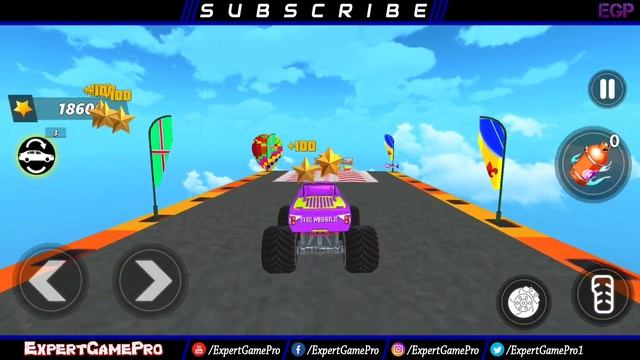 Monster Truck Mega Ramp New Car Racing Stunts 2021-Impossible 3D Xtreme City Car Android GamePlay # смотреть онлайн
