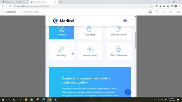 Medical Center: Free Bootstrap 4 HTML5 Medical & Healthcare Website Template смотреть онлайн