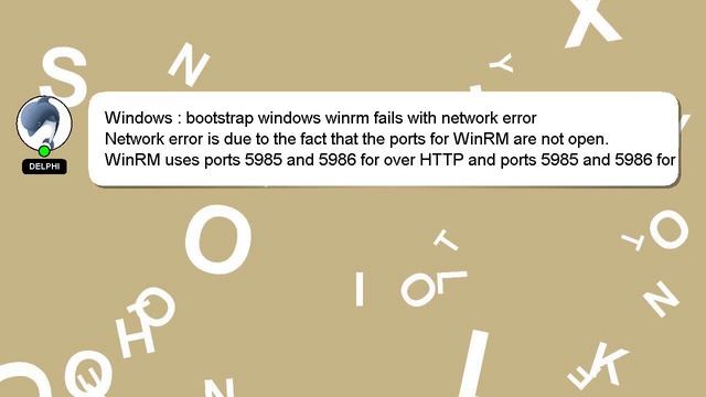 Windows : bootstrap windows winrm fails with network error смотреть онлайн