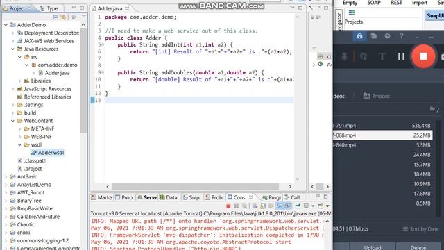Exposing a java class as a soap web service directly from eclipse menu(no coding). смотреть онлайн