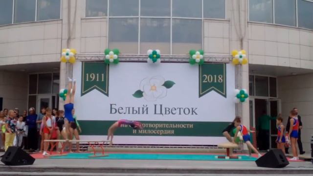 Акция Белый цветок. Выступление гимнастов смотреть онлайн