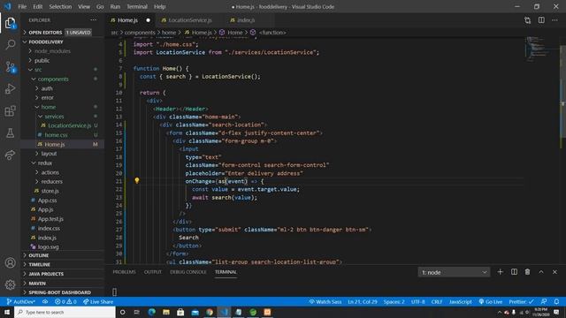 React Spring Boot Search - Food Delivery Part 8 смотреть онлайн