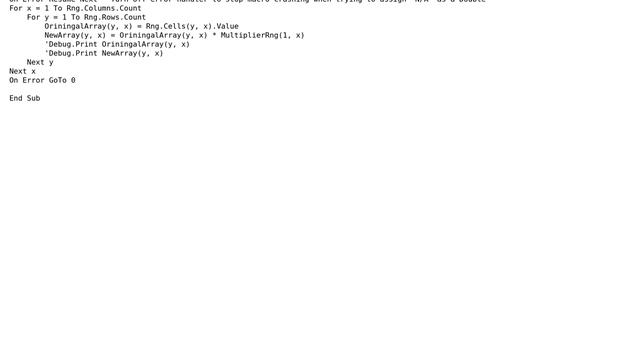 Code Review: Multiply a 2D array by 1D array to get a third (2D) array (2 Solutions!!) смотреть онлайн