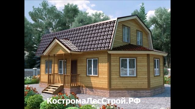 Дом из профилированного бруса Ясногорск. S = 130 кв.м. смотреть онлайн