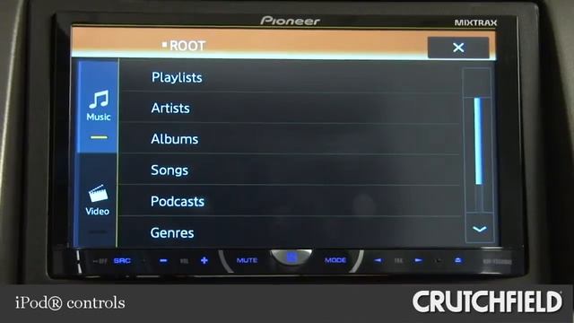 Pioneer AVH-X5500BHS DVD Receiver Display and Controls Demo | Crutchfield Video смотреть онлайн