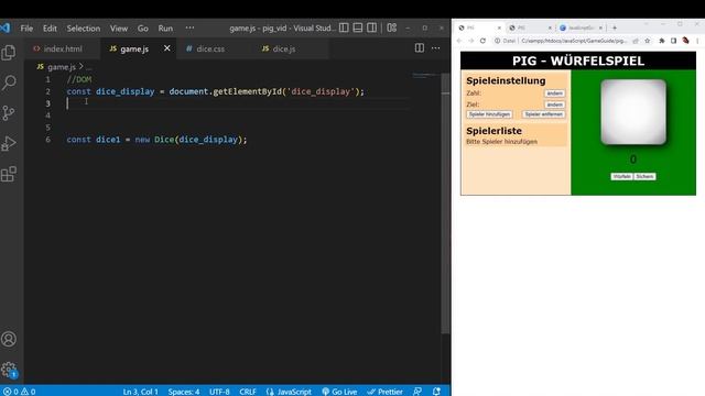 PIG in JavaScript - Böse Eins, Bis Einhunderteins (Würfelspiele) - JS Game Tutorial смотреть онлайн