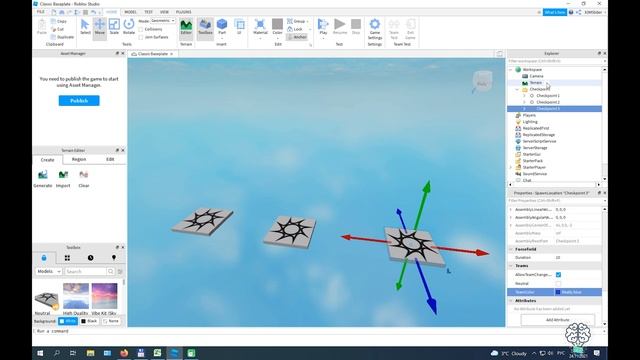 Roblox 2.1: Что такое SpawnLocation (Spawn). Делаем контрольные точки (Checkpoint) сохраняем Игрока смотреть онлайн