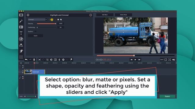 How to blur objects in a video? (Movavi Video Editor 15 Plus) смотреть онлайн
