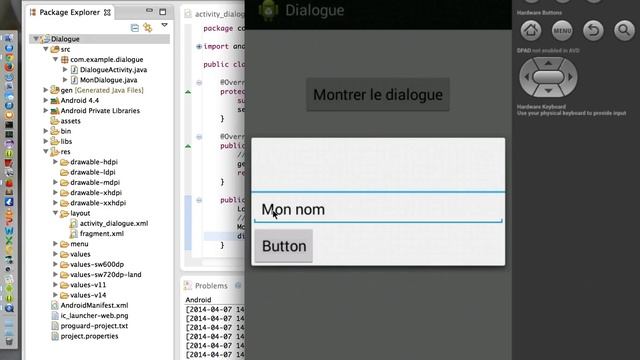 Android Java : dialogue personnalisé avec champ de texte (french français) avec fichiers.) смотреть онлайн