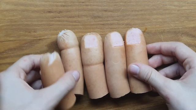 как сделать пальцы из сосисок смотреть онлайн