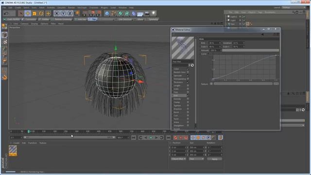 Cinema 4D: Fluffy ball tutorial смотреть онлайн