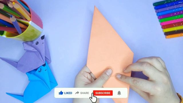 Origami: learning how to make an easy origami mouse in just 6 minutes смотреть онлайн