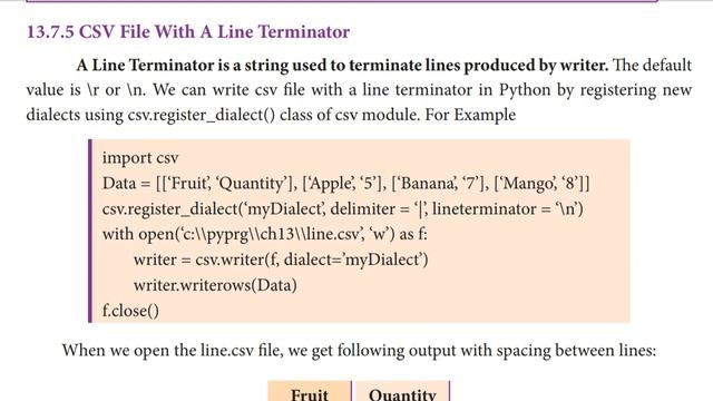 XII STD COMPUTER SCIENCE CHAPTER 13 CSV files with quotes,custom delimiters,lineterminator,quote смотреть онлайн