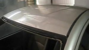 На ходу открылся капот. Капот под замену, а крышу спасли. Удаление вмятин без покраски г. Лабинск