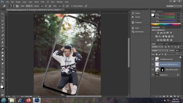 Photoshop Manipulation  3D Mobile Screen+ Instagram Profile Stock Link In Description