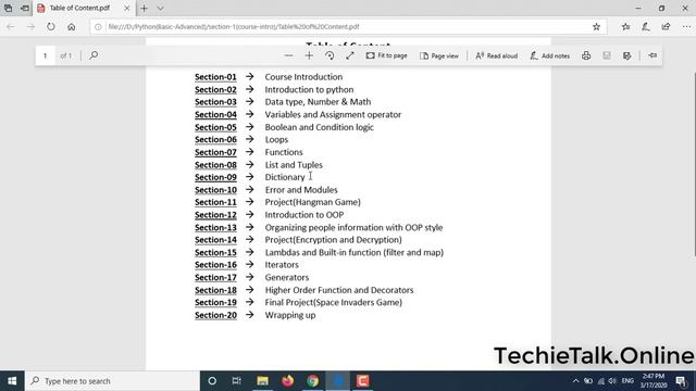 Introduction to Python [Table of Content] Course in Hindi+Urdu смотреть онлайн
