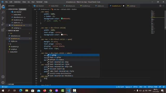 Edit Style of Nav Bars and Activate Clicks - Watch Me Map JS Project смотреть онлайн