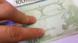 BANKNOTE 100 EUR BILL REAL VS FAKE