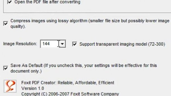Foxit PDF Creator Function
