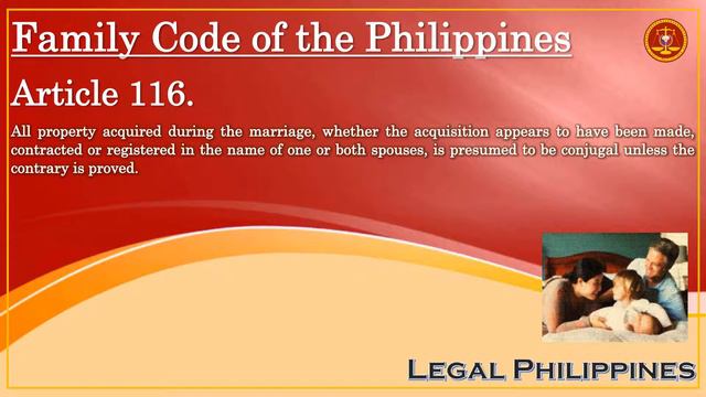 Family Code of the Philippines, Article 116 | John смотреть онлайн