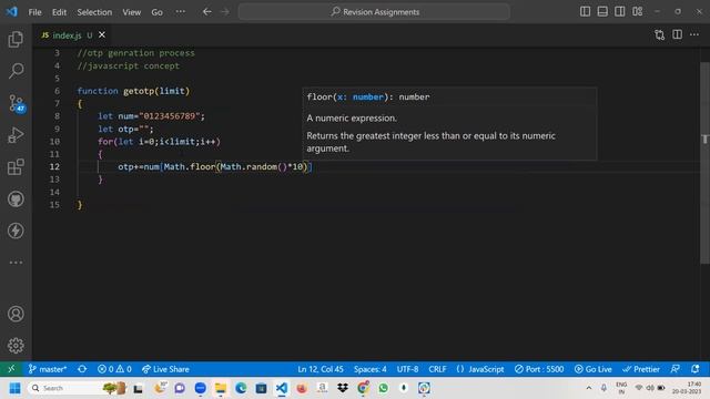 Genrate OTP Instantly - Javascript Tutorial [2023] | Hindi смотреть онлайн