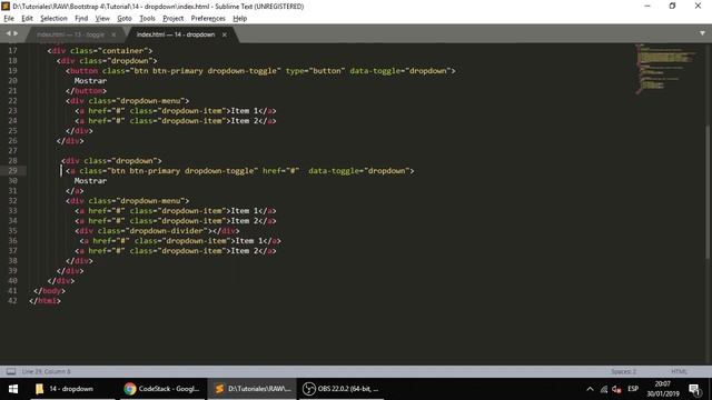 14 - Listas Desplegables [Bootstrap 4] смотреть онлайн