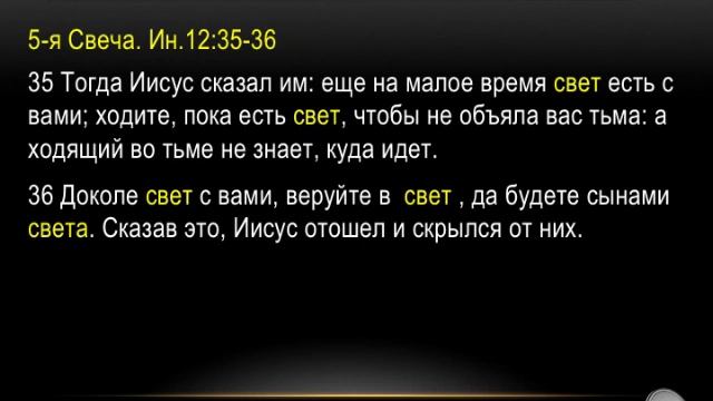 Ханукальные свечи по Апостолу Иоанну смотреть онлайн