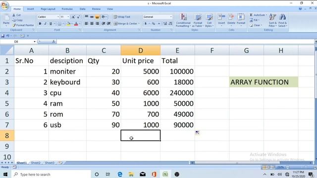 How to Create Array Formula in Excel смотреть онлайн