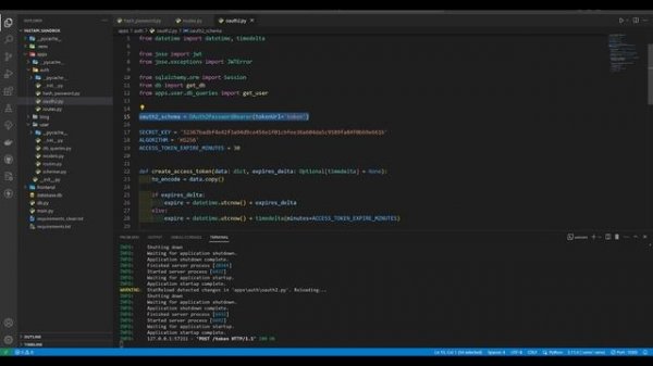 FastAPI аутентификация OAuth2
