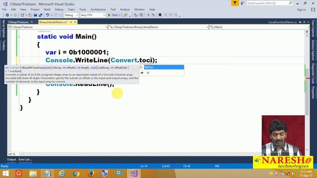 Part-6 New Features of C# 7 | Binary Literals and Digit Separators | C# 7 Tutorial | Mr. Bangar Raj смотреть онлайн