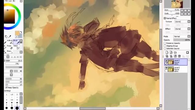 Рисуем падающих ( людей ) в Paint Tool SAI смотреть онлайн