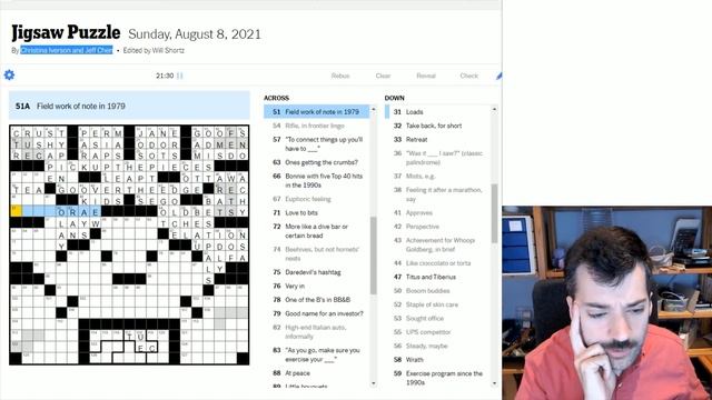 A Jigsaw Inside a Crossword?! - 8 August 2021 New York Times Crossword смотреть онлайн