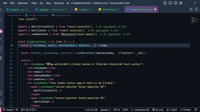Full-Stack Contact App, Next JS and MongoDB, Part 6, DELET Request + usMutation react-query 2023 смотреть онлайн