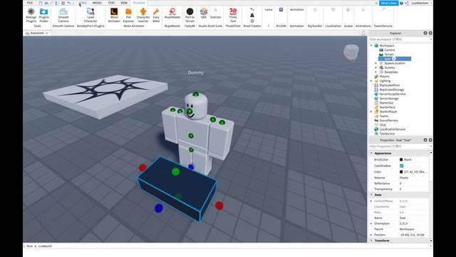 Как сделать сиденье со своей анимацией в Roblox Studio! смотреть онлайн