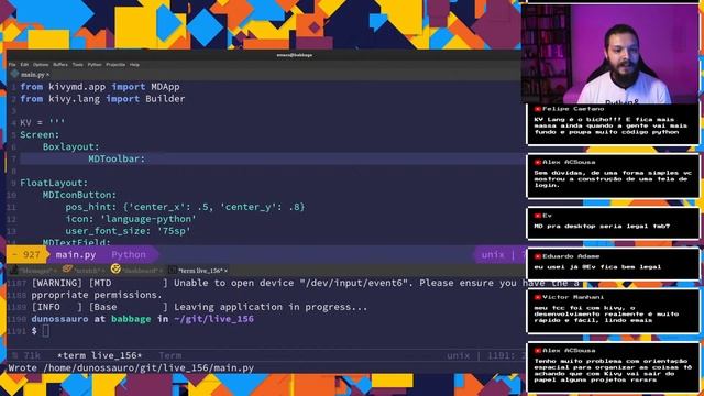 KivyMD, aparência nativa para apps Android - Live de Python #156 смотреть онлайн