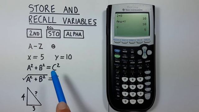 How to use the Memory to Store and Recall values on the TI-84 Plus Calculator смотреть онлайн